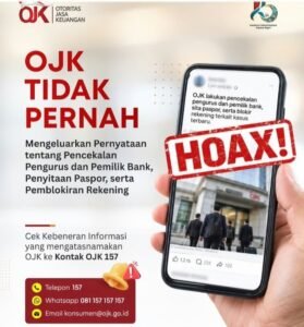 Otoritas Jasa Keuangan Tegaskan Isu Pencekalan Hoaks